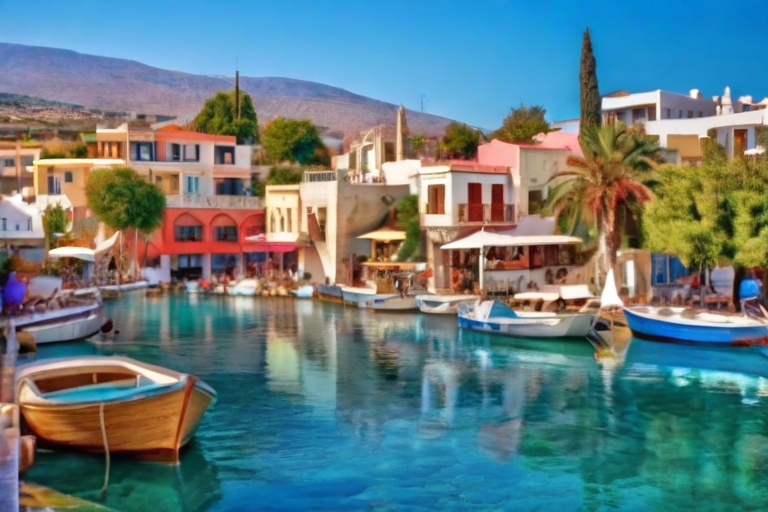 Agios Nikolaos Attractions Illustration